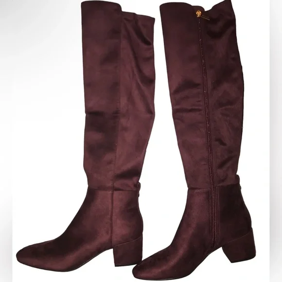 NEW Michael Kors Braden High Heel Boot Merlot - Picture 2 of 7